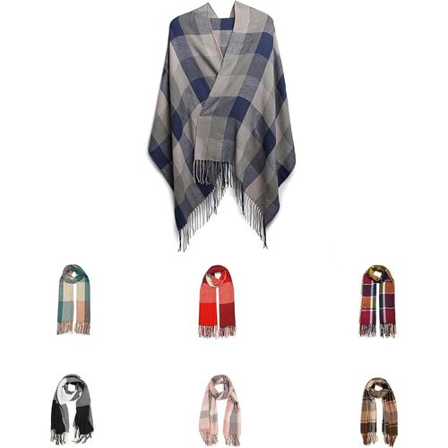 Kalanka-Echarpe Plaid Foulard Chale Chaud Femme Homme Grosse Écharpe Für Hiver Automne Etole Douce Confortable Sobre Et Élégant,200x60cm