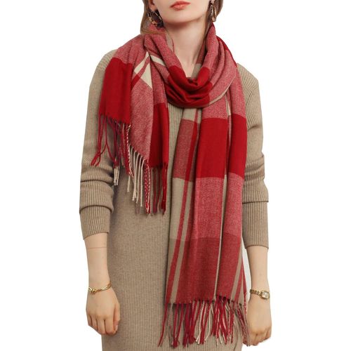 Kalanka-Écharpe Chale Femme Chaud Automne Hiver Pashmina Châle Wrap Grand Foulard Plaid Tantan Tissu Avec Glands Pour Femmes Hommes