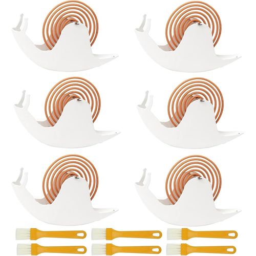 KALANKA-Lot de 6 supports créatifs en spirale anti-moustiques, portable, pour 6 brosses, porte-bobine de moustique, support pour bobines de moustiques, support pour bobine de moustiques, support en s