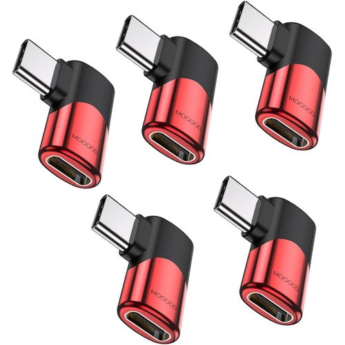 THEF-Adaptateur USB C 90 degrés, Prolongateur USB C Mâle vers Femelle à Angle Droit 100W, Connecteur USB4 Type C 40Gbps, 8K@60Hz pour Steam Deck, Switch, MacBook Air, Tablet and More Type C Devices