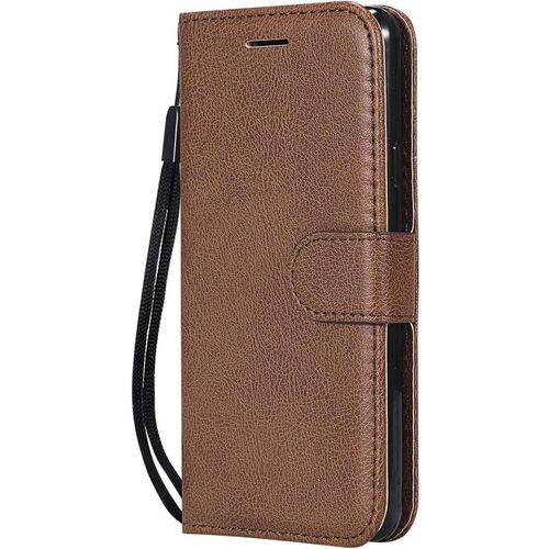 Kal-Coque Pour Galaxy A3 2016, Pu En Cuir Coque Portefeuille Étui Housse, Design Classique Tpu Coque Pour Samsung Galaxy A3 2016 - Marron