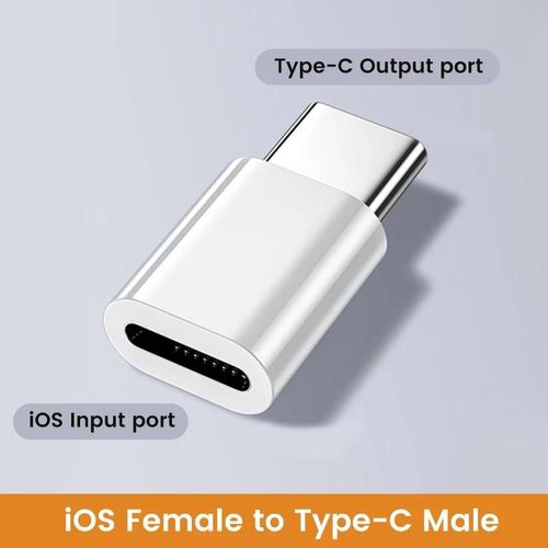 Adaptateur femelle de type C pour IOS, charge rapide, convertisseur USB C pour iPhone-Lightnning à USB C