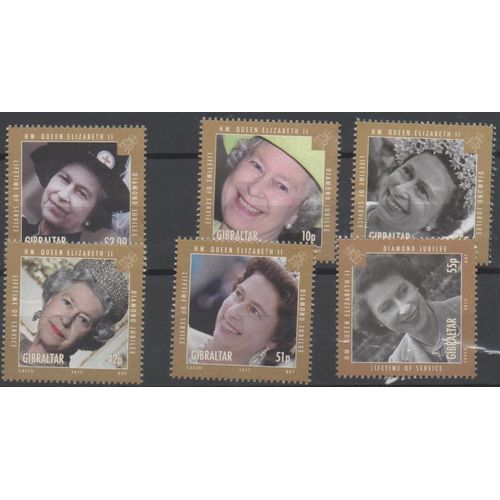 Gibraltar Timbre Jubilé De Diamant De La Reine Elisabeth Ii 2012