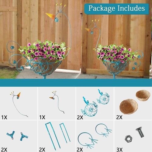 2x Planter Planter Stand Decorative Flowerpot Rack pour Party Home Park Lawn