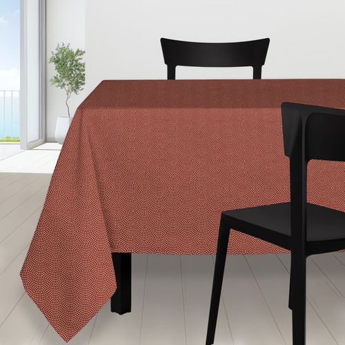 Nappe Rectangle 140x300 Cm Paon Tomette, Par Soleil D'ocre