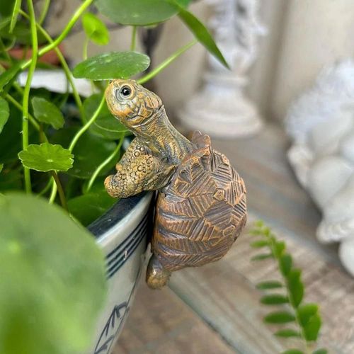 Tortroise Plante Pot Center Flower Pot Hugger, Resin Figurine, Ornement de
