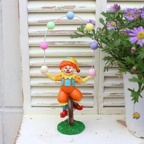 Clown Figurine Acrobatie Résine Décorative Petite Statue Pour Le Bureau Du