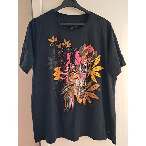 T-Shirt Neuf Taille 50-52 Noir Motif C&A