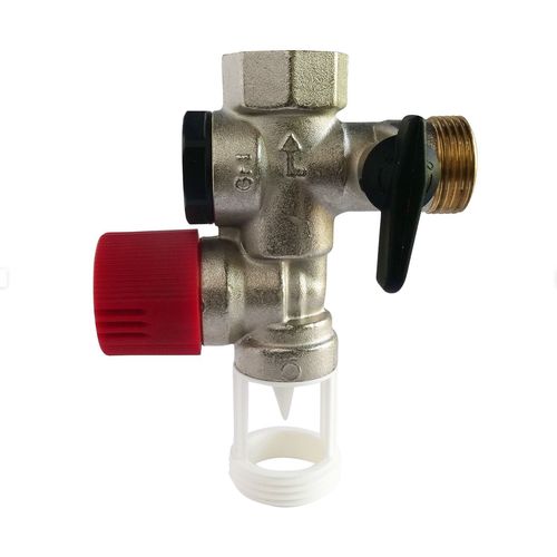 Groupe de Sécurité Laiton Droit 20x27 –Chauffe-Eau / Cumulus – Anti-retour