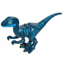 The LEGO Movie 2 Dark Blue Dinosaur Dinosaure Raptor / Velociraptor with Blue Markings and Blue Eye Patch raptor11