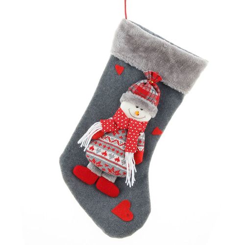 Grande Chaussette De Noël, Décoration De Noël, Poupée Nordique, Homme De La Forêt, Sac Cadeau Rouge (Style 2)