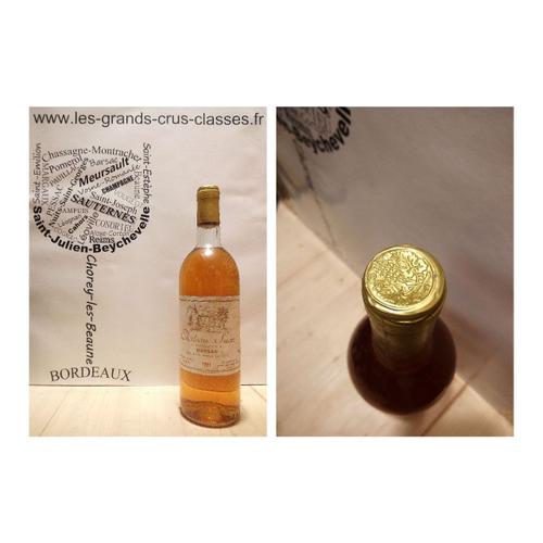 Château Suau 1981 - Barsac - 2ème Grand Cru Classé - 1 X 75 Cl - Liquoreux