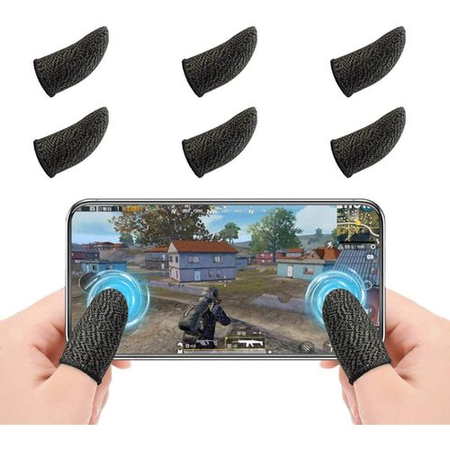 Pubg Mobile Game Sleeve Finger [6 Pack], [Upgraded] Anti-Transpiration Respirant Finger Manches Écran Tactile Tir Et Visée Sensibles - Finger Manches Pour Couteaux Out Pour Android Et Ios