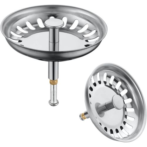 Filtre Evier Cuisine Ø 79 Mm, Bouchon Evier Cuisine Inox, 2 Filtre A Evier De Cuisine, Filtre Bouchon Crepine D'evier Avec Hauteur Reglable