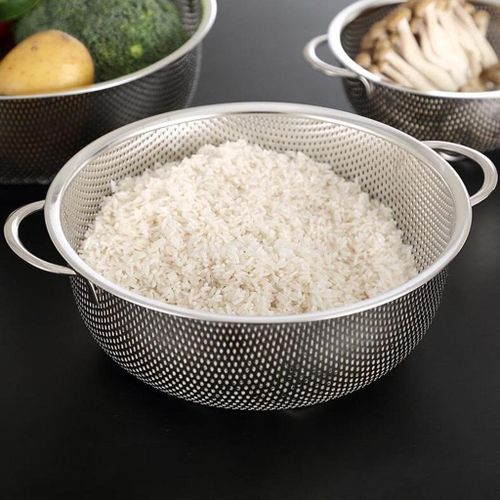 Égouttoir À Riz En Acier Inoxydable À Mini-Trous, Il Vous Permet De Filtrer Les Spaghettis, Le Riz, Les Légumes Et Les Fruits - C 22,5 Cm