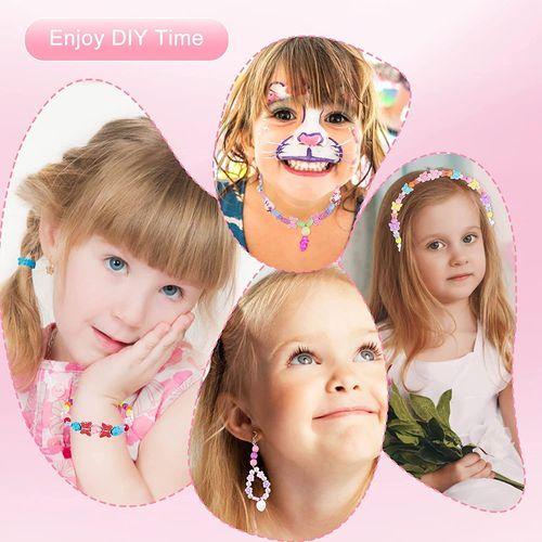 Perles Enfant, 500pcs Bracelet Bricolage Perles Set Colliers Perle Enfants Pour Alphabet Poney, Kit De Fabrication De Bijoux Art Crafts Jouets Perle Enfant Classiques Et Bijoux
