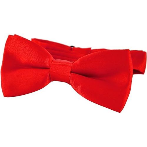 N¿Ud Papillon Avec Crochet Pour Enfants Garçon Lié Et Réglable 9 X 4,5 Cm Brillant Effet Soie