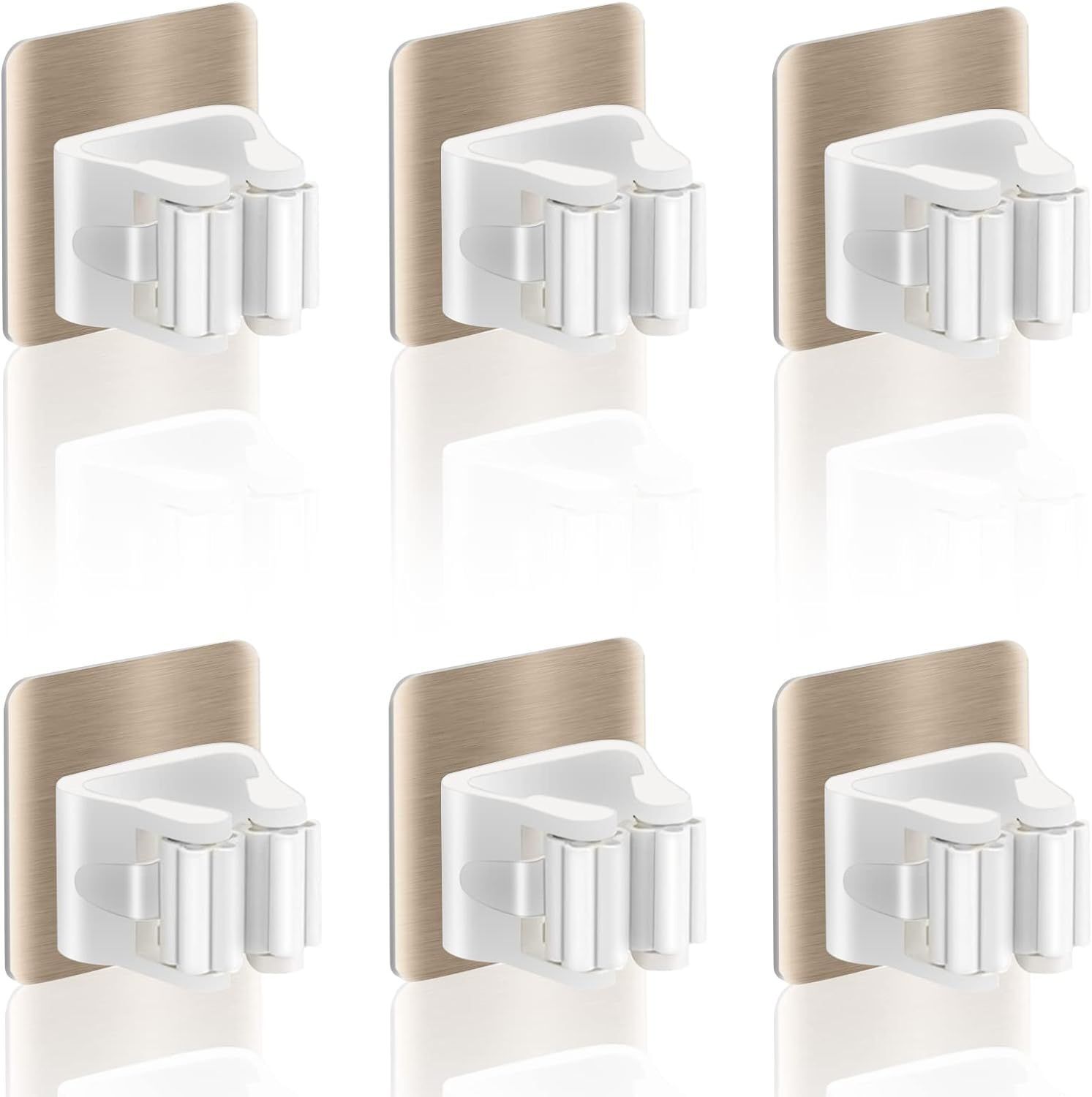 6 Pièces Accroche Balai Mural?Porte Balais Mural?Porte Balais Mural Sans Percage?Porte Balai Mural?Rangement Balai?Support Balais?Convient Pour la Cui