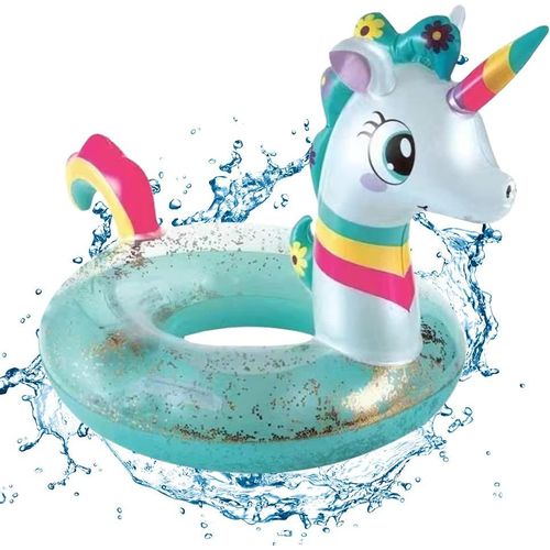 Anneau De Natation Gonflable Licorne Pour Enfants, Anneau De Natation Gonflable, Bouée De Natation Gonflable, Fournitures De Piscine D'été Et De Plage ( Violet )