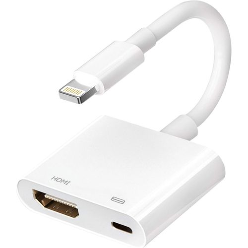 Lightning to HDMI Adapter,1080P Digital Sync Screen Converter AV Adapter with Charging Port Compatible with iPhone 12/11/XS/XR/X/8,iPad on HDTV/Monitor/Projector Support All iOS