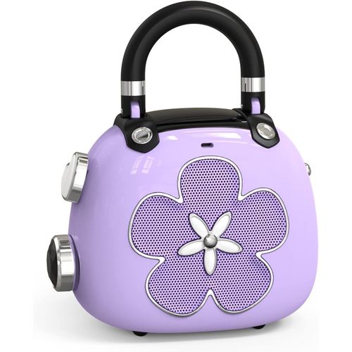 Enceinte Bluetooth Portable, Mini Enceinte légère avec Son Puissant,Microphone intégré,Mini Haut Parleur Parfait pour la Chambre, Maison, pour Les Filles, Femme-Violet