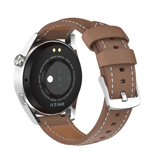 Montre Connectée Etanche Ip68 Avec Moniteur De Fréquence Cardiaque Et Température Argent Yonis