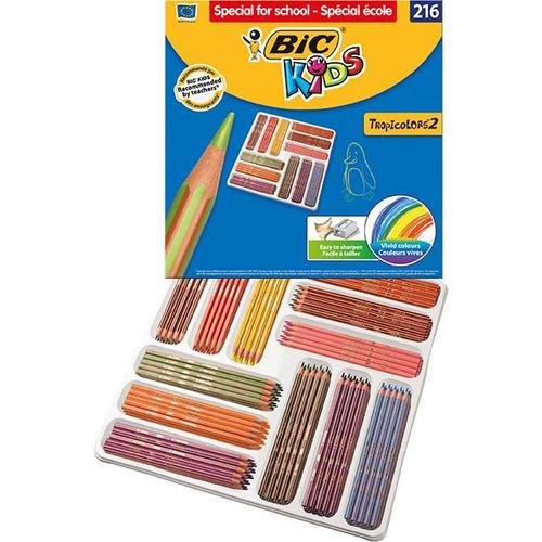Bic Class Pack De 216 Crayons De Couleur Kids Tropicolors