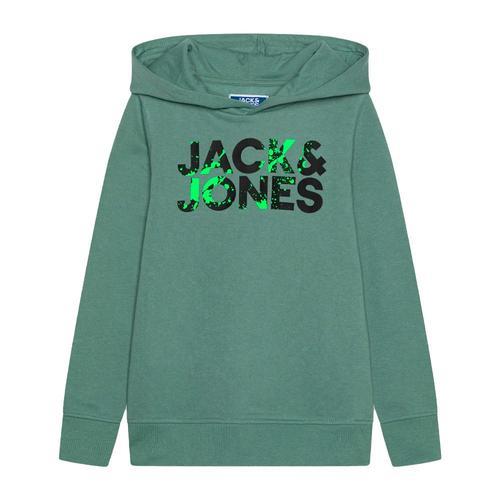 Sweat À Capuche Vert Garçon Jack & Jones Commercial