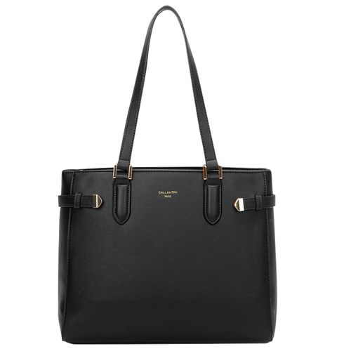 Sac à Main Cabas Épuré pour Femme Urban Chic avec Détails Dorés Gallantry Noir