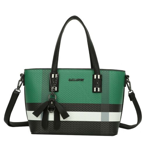 Sac à Main Cabas pour Femme à Motif Graphique avec N?ud Décoratif Gallantry Vert