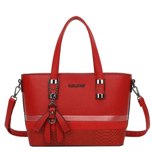 Sac à Main pour Femme avec N?ud et Bandoulière à Effet Python Gallantry Rouge