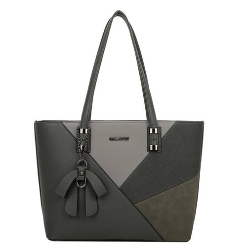 Sac à Main Cabas pour Femme avec N?ud à Motif Géométrique Gallantry Gris