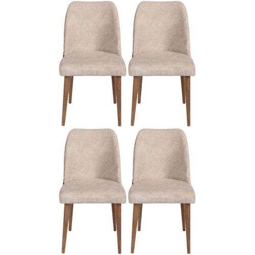 Chaises En Velours Et Métal Nova (Lot De 4)