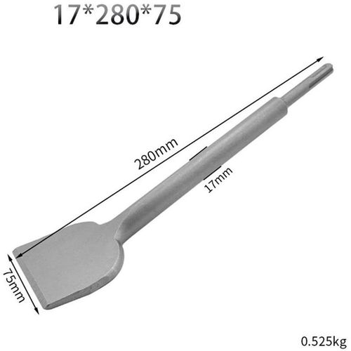 Burin SDS PLUS Carrelage, 17x280x75mm Série d'élargissement de Haute Qualité, Ciseau à Tuiles Ciselé pour la Céramique et Les Carreaux de Sol