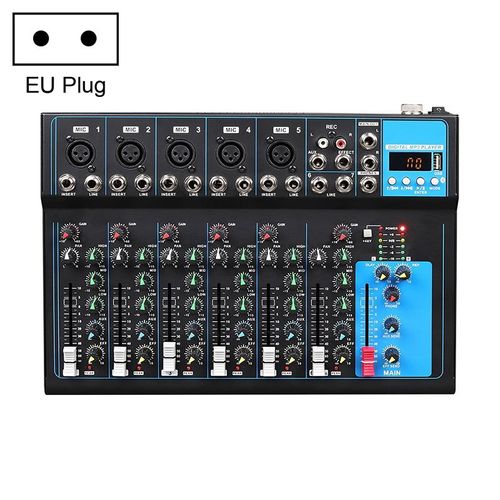 Table De Mixage 7 Canaux Bluetooth USB Avec Réverbération, Design Métallique, Anti-Interférence YONIS