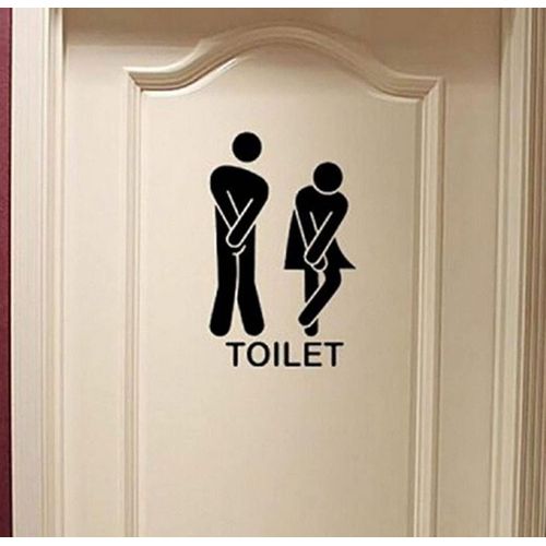 Femme toilettes toilettes WC amovible ménage maison autocollant mural affiche décoration murale pour chambre salon salle de bain cuisine fenêtre verre