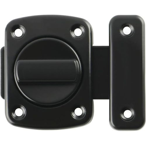 Verrou Rotatif de Porte Loquet Tournant Serrure Porte Verrouillage avec 6 Boulons, pour Fenêtre Armoire et Jardin, Finition Noire Mate