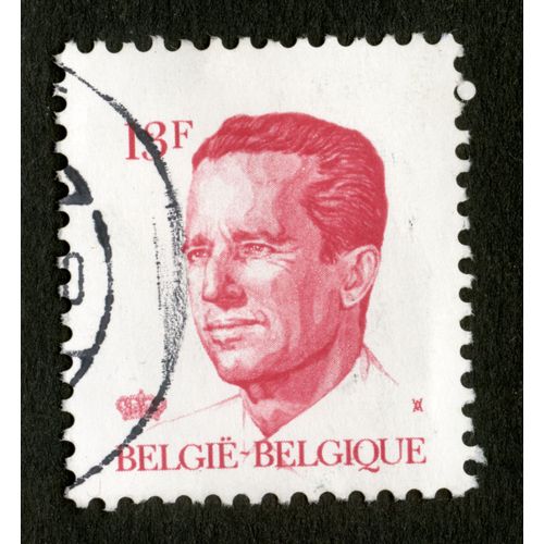 Timbre Oblitéré Belgie, Belgique, 13 F