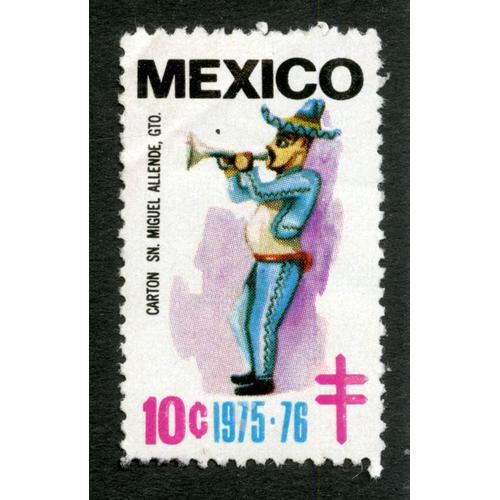 Timbre Non Oblitéré Mexico, Carton Sn. Miguel Allende , Gto, 1975-76, 10 C