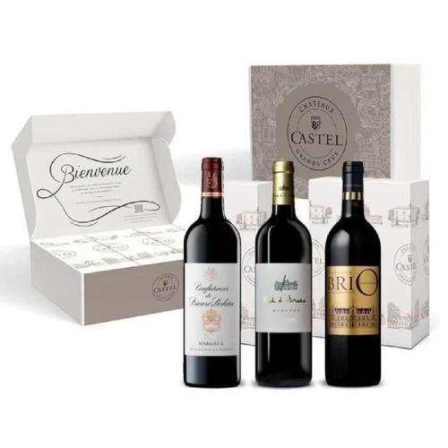 Coffret Découverte Vins De Margaux : Confidences De Prieuré Lichine - Le Kid D'arsac - Brio De Cantenac Brown