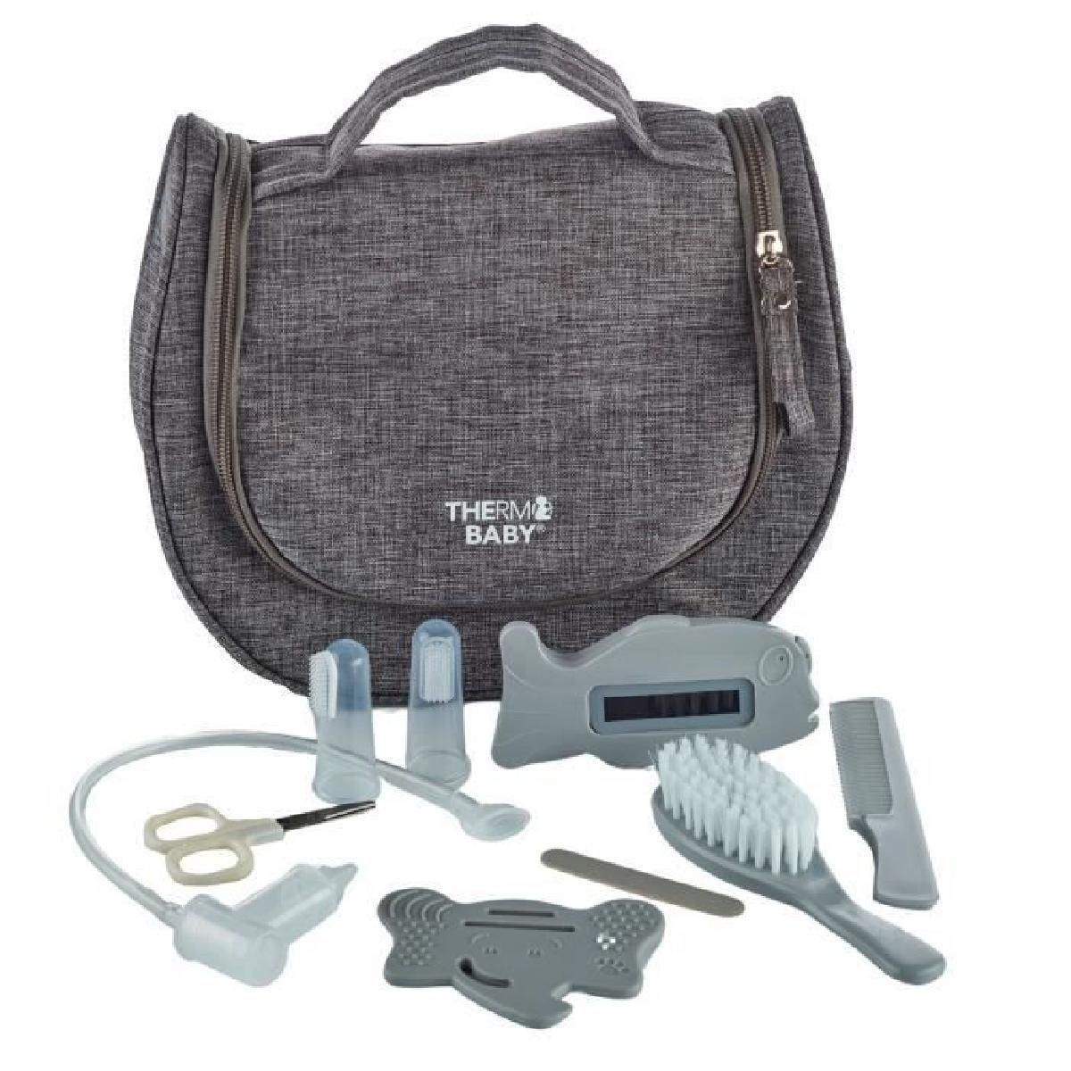 Trousse De Toilette Thermobaby - Avec Accessoires - Gris Chiné