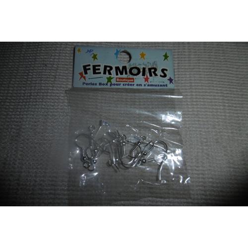 Plein Ciel Sachet De 10 Fermoirs Pour Boucle D'oreilles Chromé Perles Box E203s