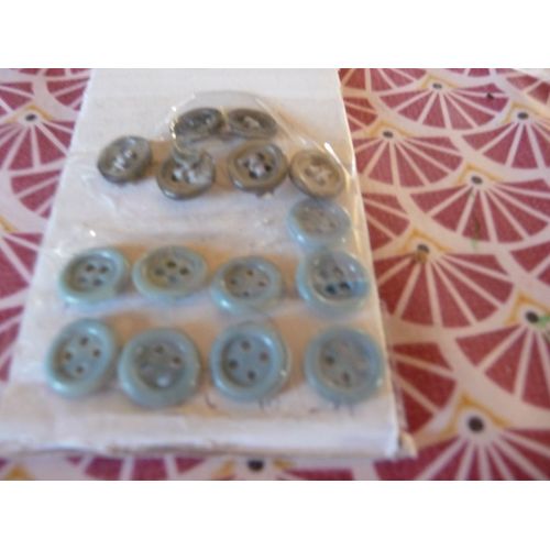 Na36 9 Boutons Bleus Diam 10 Et 6 Gris