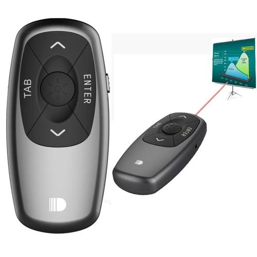 Doosl DSIT011 2.4GHz Mini PowerPoint Présentation Rechargeable Télécommande, Distance de Contrôle: 100m (Noir)