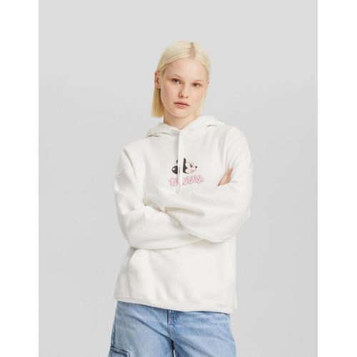  Sweat Capuche Imprimé Mickey Femme L Blanc