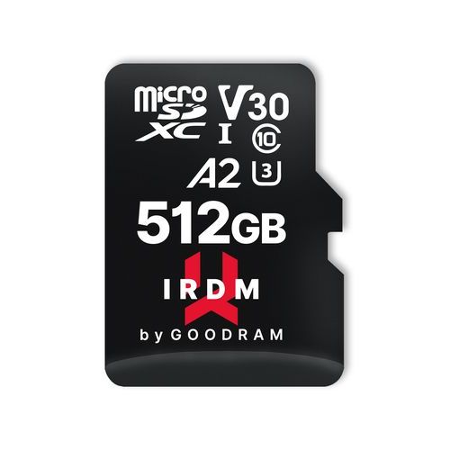 GOODRAM IRDM microSDXC 512GB V30 UHS-I U3 + adaptateur