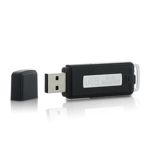 Clé USB audio espion enregistreur - 75h, 4Go - Noir
