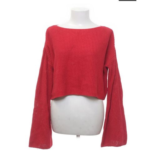 Pull Rouge Ample Na-Kd À Manches Évasées M (Indiqué Xxs) Tbe