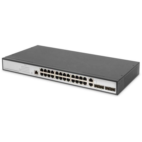 DIGITUS 24-Port Gigabit Switch 19Zoll, Managed, 2 Uplinks