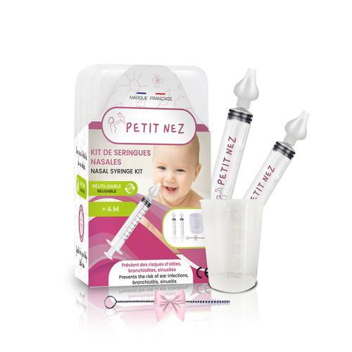 Petit Nez Kit De Seringues Nasales Mouche Bébé Seringue Nasale 2pcs 10 Ml + Récipient 30ml + Brosse Offerte, Irrigateur Nasal Pour Bébés Et Enfants, Sérum Physiologique, Hygiène Du Nez